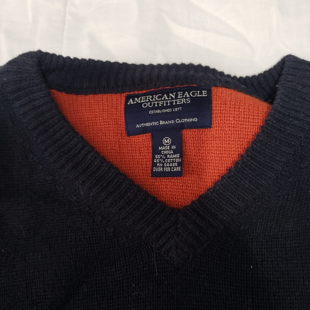 American Eagel Outfitters Men's Large V-Neck Sweater - Picture 4 of 4
